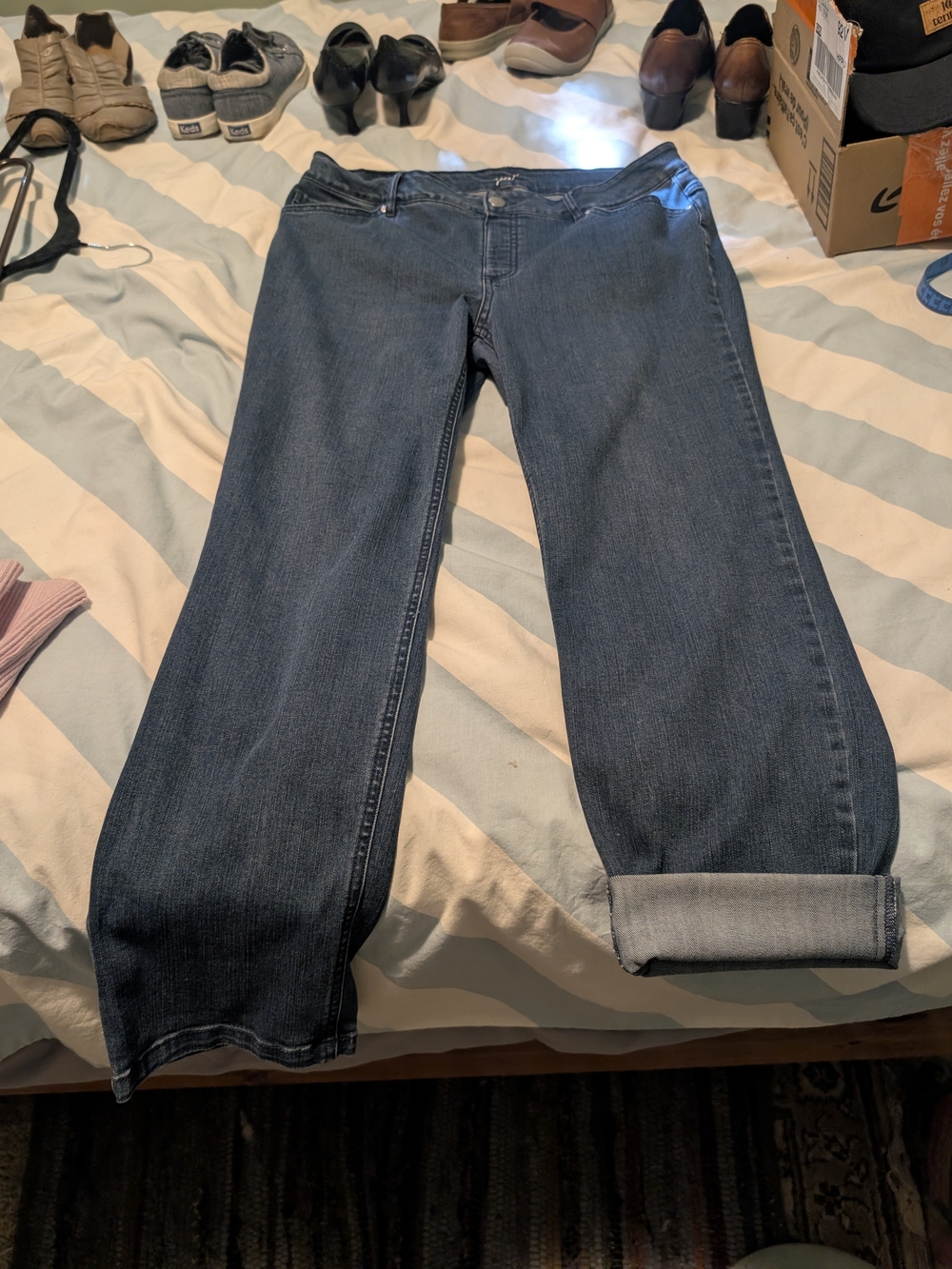 Up! Straight Leg Jeans in Dark Blue Denim